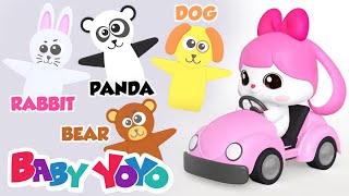 Learn Animals Names with Baby Yoyo Kids Rhymes and Cartoon Videos [upl. by Gambrell]