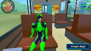 Rope Frog Ninja Hero Strange Gangster  Train Ride in Open World Game  Android Gameplay [upl. by Onafets]