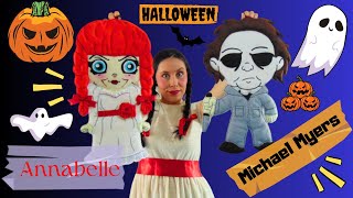 Como hacer figuras de Fieltro para Halloween Annabelle y Michael Myers [upl. by Let]