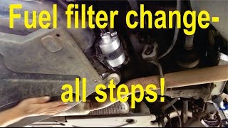 How to change a fuel filter on a Mercedes CClass W203  all steps [upl. by Latif996]