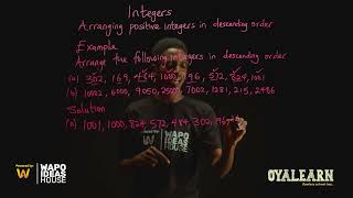 JSS1  Mathematics  Integers  Arranging positive integers in descending in order 1 [upl. by Caddaric]