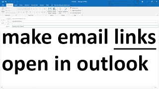 how to make email links open in outlook [upl. by Brittney]