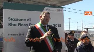 RHO FIERA STAZIONE EXPO 2015 MILANO  SALUTO DEL SINDACO ROMANO [upl. by Tini]