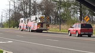 Murfreesboro fire rescue ladder 4 and paramedic safety chief responding [upl. by Valeta]