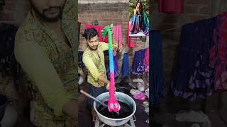 Cotton sarees Dye process dyeable viralshorts tiedye youtubetamil tamilshorts tamiltrending [upl. by Whitney]