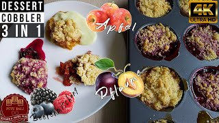 🍎🍓 BeerenmischungCobbler ApfelCobbler und PflaumenCobbler  PUTU BALI KITCHEN 🍎🍓 [upl. by Aynekat]