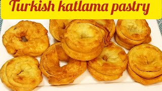 Turkish katlama pastry recipe easy and simple katlama pastry teatime pastry [upl. by Tehcac]