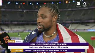 Paris 2024  Noah Lyles reflects on victory after winning the 100m final  SportsMax [upl. by Samuela]