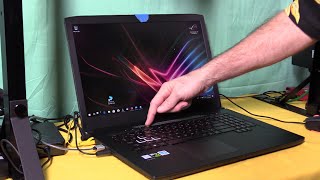 ASUS ROG Strix GL703 Laptop Part 3  Belarc ROG Gaming Center Display Color Management and NVMe [upl. by Gavan414]