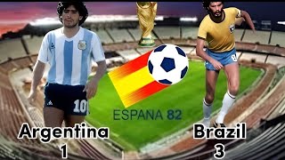 Maradona vs socrates world cup 1982 AhmedZidan1971 [upl. by Thilde]