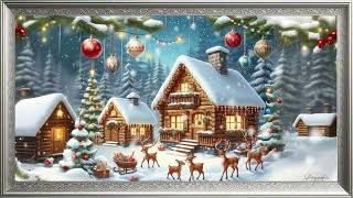 TV WALLPAPER CHRISTMAS MUSIC  ART  FRAMED PAINTING [upl. by Garnette]