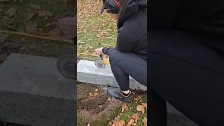 stone gravestone dewalt arbesko cemetery gravsten stenhuggare stonemason [upl. by Luahs213]