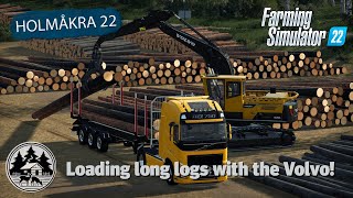 LOADING AND TRANSPORTING LOGS TO THE SAWMILL  FS22  Forestry  Holmåkra 22  Timelapse  E13 [upl. by Akinihs]