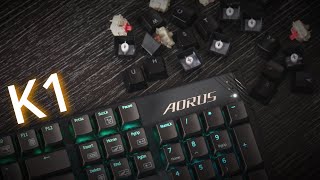 AORUS K1 Keyboard gaming mekanikal switch cherry MX [upl. by Aihsia]