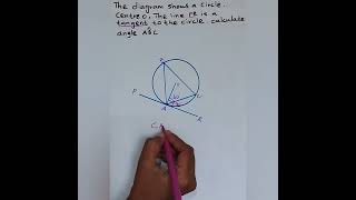 Alternate Segment Theorem circle circletheorems mathshorts example [upl. by Etteragram577]