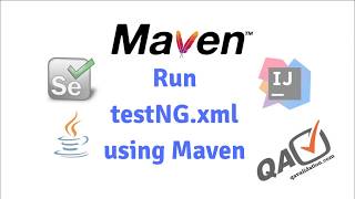 Run testngxml using maven in inteliJ IDE [upl. by Nolrah]