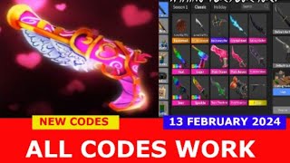 ALL CODES WORK💘CASES Zyleaks MM2 ROBLOX  NEW CODES  FEBRUARY 13 2024 [upl. by Edelman]