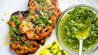 Grilled Chicken Thighs with Chimichurri [upl. by Idnyc]