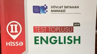 İngilis Dili Test Toplusu 2018 2ci hissə cavablar [upl. by Idok279]