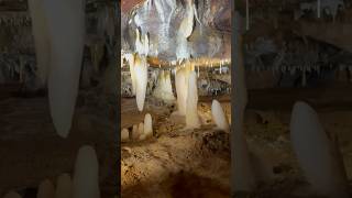 Stalactites and stalagmites create a captivating underground landscape in Ohio Caverns USA [upl. by Neetsuj]