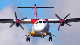 Strange sound phenomenon  DAT ATR42  Landing amp Takeoff  Stord airport February 2024 [upl. by Enomal985]