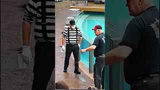 Tom The Clown King At Seaworld Water Park waterpark mime funny funnyvideo for shorts [upl. by Anilek]