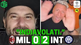 MILAN INTER 0 2  TIFOSI MILANISTI SOTTO SHOCK “VERGOGNATEVI TUTTI UMILIATI…”  TIFOSIAMO [upl. by Hannie]