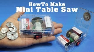 How To Make Mini Table Saw  Adjustable amp Portable [upl. by Meingoldas]