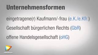 Gesellschaftsrecht – Grundlagen Tutorial Trailer video2braincom [upl. by Annaiel547]