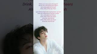 Shots Glass of Tears eng lyrics jk jungkook bts GOLDEN album song lyrics [upl. by Mika84]