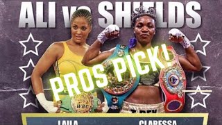 Claressa Shields vs Laila Ali Pros Pick [upl. by Llenral95]