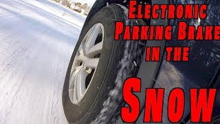 How Electronic Parking BrakeEmergency Brake Works On Snow [upl. by Adnocahs]