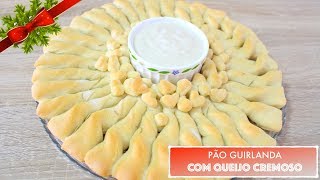 PÃO GUIRLANDA COM QUEIJO CREMOSO CASEIRO 540  Receitas da Mussinha [upl. by Akirdnahs]