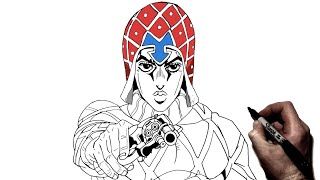 How to Draw Mista  Step by Step  JoJos Bizarre Adventure [upl. by Drawyeh]