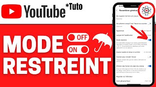 Mode Restreint YouTube  DÉSACTIVER ACTIVER [upl. by Frankel518]