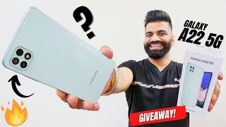 Samsung Galaxy A22 5G Unboxing amp First Look  Dimensity 700  11 5G Bands  90Hz FHD  Giveaway🔥🔥🔥 [upl. by Eseryt]