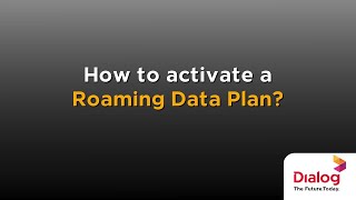 How to activate a Dialog Roaming Data Plan [upl. by Liartnod415]