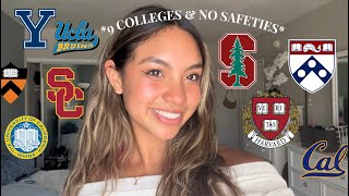 COLLEGE DECISION REACTIONS Stanford Harvard Ivies UCs amp NO SAFETIES [upl. by Paine937]