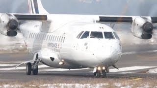 Air France ATR42500 Take Off at Airport BernBelp [upl. by Ivek]