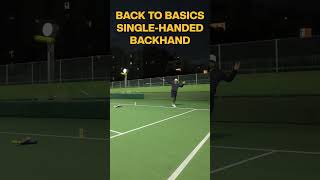 Singlehanded backhand drill 🎾🥵 tennis tennisdrills tennisaddict テニス fitness backhand [upl. by Kluge]