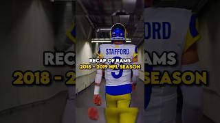 Recap Of Rams 20182019 NFL Season shorts recap ramsnfl rams2018 schoolystyle schoolyy ssc [upl. by Terrye]