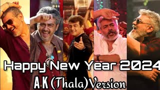 Happy New Year Thala Ajith Version New Year WhatsApp Status 2024 [upl. by Elesig]