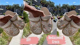 DIY Bedazzled Bling Crocs Designer Jibbitz [upl. by Pet]