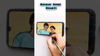 bharti and sourav joshi short shorts shortvideo drawing youtubeshorts [upl. by Garnett]