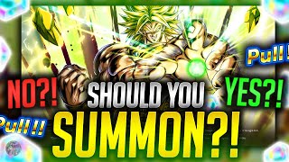 NEW LL LEGENDARY SSJ BROLY SHOULD YOU SUMMON Dragon Ball Legends [upl. by Asenev1]