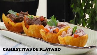 COPAS Canasta de plátano  Canapés de plátano [upl. by Orola361]