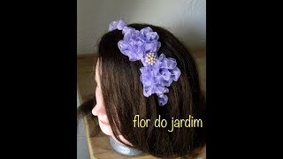 DIY Tiara com laço de fita de organza  Headband [upl. by Stutsman]