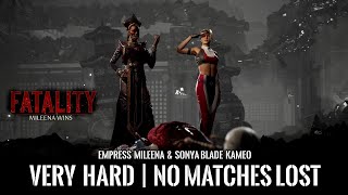 MORTAL KOMBAT 1  Empress Mileena amp Sonya Blade Kameo  VERY HARD  No Matches Lost  4K 60FPS [upl. by Aydidey]