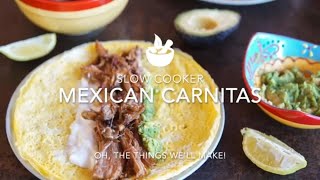 Crispy Roasted Pork Recipe Easy Mexican Slow Cooker Carnitas [upl. by Nickola]