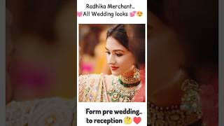 Radhika merchant all wedding look  chaaya hai jo dil pe song shorts viral radhikamerchant [upl. by Araeic]